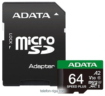 ADATA SPEED PLUS microSDXC 64GB UD64GUI3V30A2SP-RA1 ( )