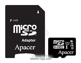 Apacer microSDHC Card Class 10 UHS-I U1 16GB + SD adapter