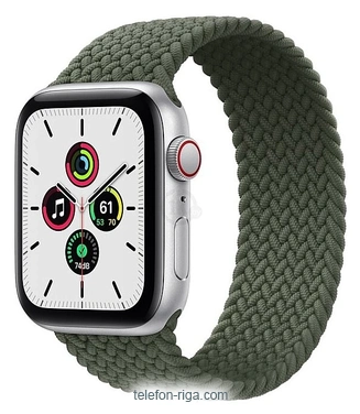 Apple Watch SE GPS + Cellular 44mm Aluminum Case with Braided Solo Loop