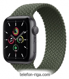 Apple Watch SE GPS 44mm Aluminum Case with Braided Solo Loop