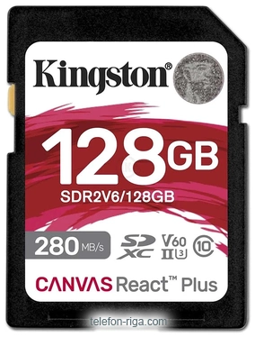 Kingston Canvas React Plus V60 SDXC 128GB