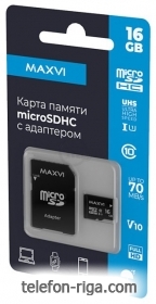 Maxvi microSDHC 16GB Class 10 UHS-I (1) MSD16GBC10V10