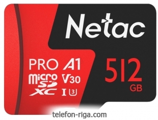 Netac MicroSDXC 512GB V30/A1/C10 Netac P500 Extreme Pro  