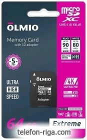 Olmio microSDXC 64GB Extreme UHS-I (U3)