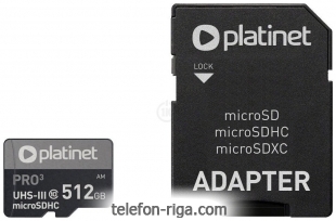 Platinet Pro 3 microSDXC PMMSDX512UIII 512GB + 