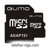 Qumo microSDHC class 4 4GB + SD adapter