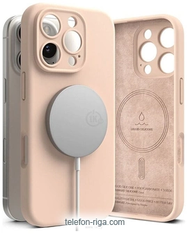 Ringke Silicone Magnetic Magsafe  Apple iPhone 16 Pro Pink Sand