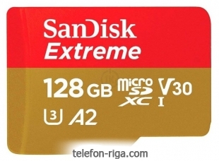 SanDisk Extreme microSDXC Class 10 UHS Class 3 V30 A2 160MB/s 128GB + SD adapter