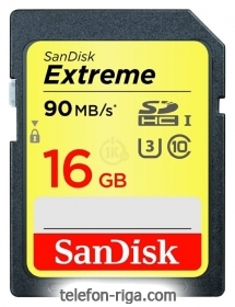 Sandisk Extreme SDHC UHS Class 3 90MB/s 16GB