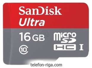 Sandisk Ultra microSDHC Class 10 UHS-I 80MB/s 16GB + SD adapter