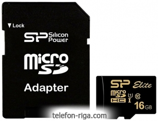 Silicon Power Elite Gold microSDHC SP016GBSTHBU1V1GSP 16GB ( )