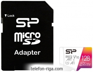 Silicon Power Elite microSDXC SP128GBSTXBV1V20SP 128GB + SD adapter