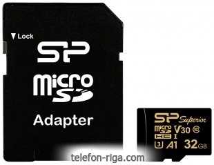 Silicon Power Superior Golden A1 microSDHC SP032GBSTHDV3V1GSP 32GB