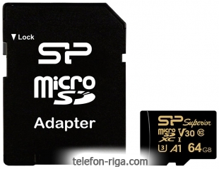 Silicon Power Superior Golden A1 microSDXC SP064GBSTXDV3V1GSP 64GB