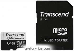 Transcend microSDXC 330S 64GB + SD adapter