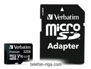 Verbatim microSDXC Class 10 UHS-1 32GB + SD adapter