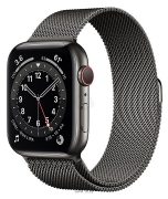 Apple Watch Series 6 GPS + Cellular 44mm Stainless Steel Case with Milanese Loop