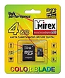 Mirex microSDHC Class 4 4GB + SD adapter