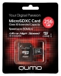 Qumo microSDXC Class 10 UHS Class 1 256GB + SD adapter